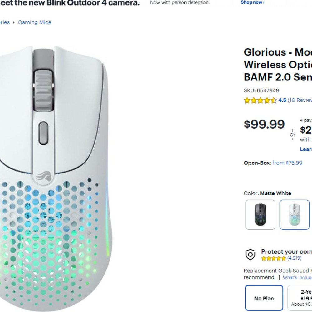 gLORIOUS MODEL O2 WIRLESS  3 YEAR WARRANTY